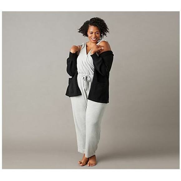 ANYBODY NEW $55 Sweater Knit Open‎ Front Cardigan Black XXS - Picture 3 of 3